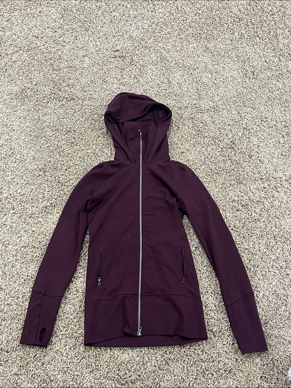 Lululemon Plum Hooded Zip-Up Active Jacket